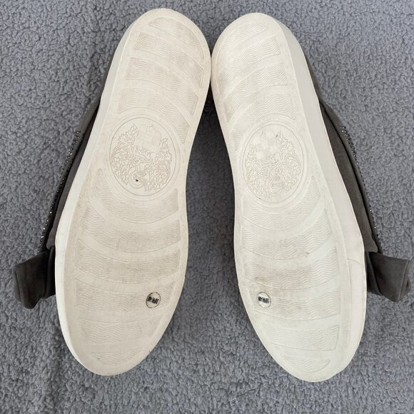 Vince Camuto Barita Grey Suede Leather Slip On Sneakers Sz 10 W - Picture 10 of 12